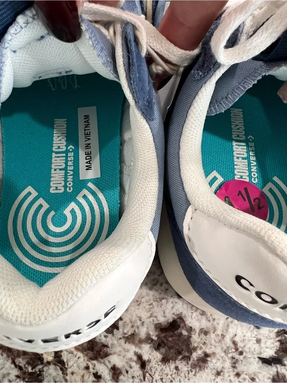 Converse Kids' Light and Navy Blue Retro Runner Sneakers